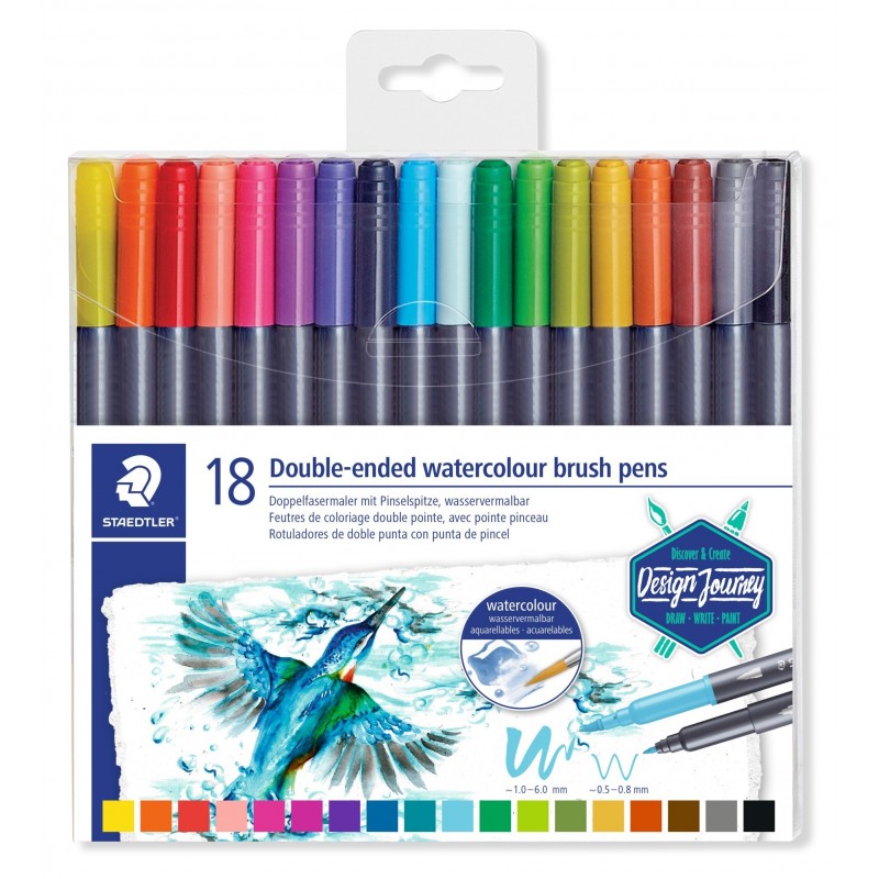 Feutre double aquarellable x18 - INSTRUMENTS D'ECRITURE - STAEDTLER-MARS