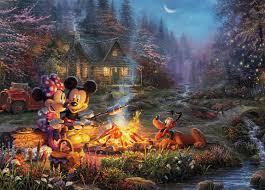 Ceaco - Mickey et Minnie feu de camp, - 999 PIECES ET MOINS - CEACO