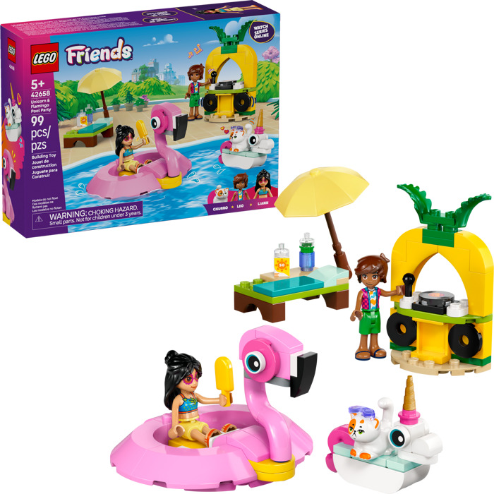 Friends - licorne flamant piscine party - CONSTRUCTION - LEGO