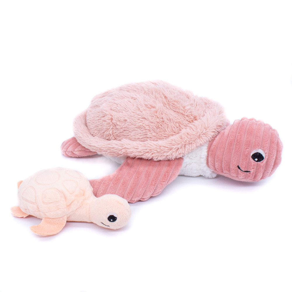 Maman-bebe - Sauvenou la tortue, rose - PELUCHE - DEGLINGOS