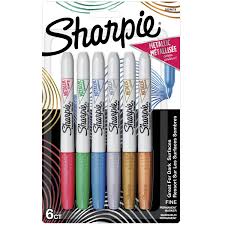 SHARPIE METALLIQUE PQT. DE 6 - INSTRUMENTS D'ECRITURE - MICROSOFT