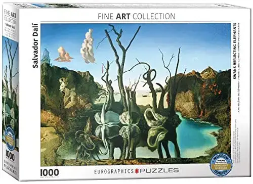 CASSE-TETE 1000 SWANS REFLECTING ELEPHAN - 1000 PIÈCES - EUROGRAPHICS