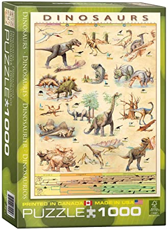 CASSE-TETE 1000 DINOSAURS - 1000 PIÈCES - EUROGRAPHICS