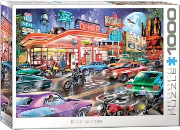 Eurographics - Route 66 Diner, 1000 - 1000 PIÈCES - EUROGRAPHICS