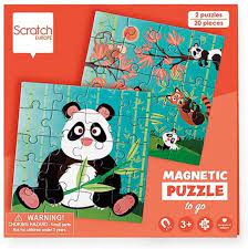 LIVRE CASSE-TÊTE MAGNÉTIQUE - PANDA - 24 PIÈCES - SCRATCH EUROPE