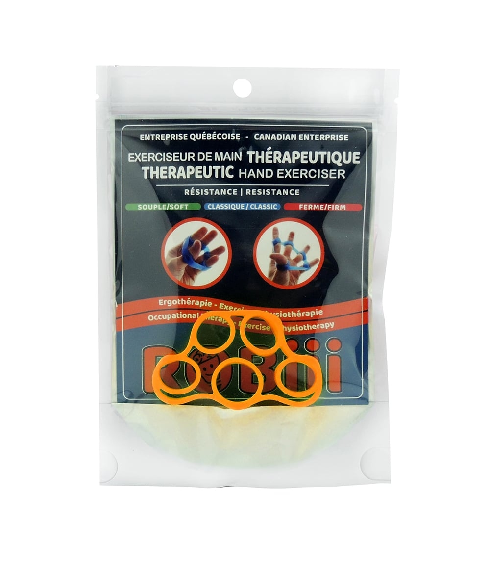 Exerciseur de main thérapeutique orange - AIDE AUX DEVOIRS - ROBIII