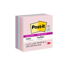 FEUILLETS POST-IT 3X3 SUPER COLLANTS - PAPETERIE - 3M