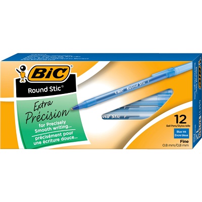 STYLO ROUND STICK 12 BLEU FIN - INSTRUMENTS D'ECRITURE - MICROSOFT
