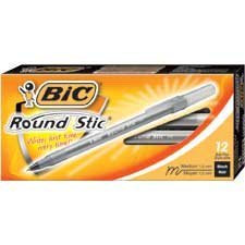 STYLO BIC ROUND STICK MOY. NOIR - INSTRUMENTS D'ECRITURE - BIC