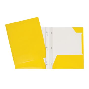 DUO-TANG À POCHETTES EN CARTON JAUNE - RELIURES & PRESENTATION - GEOCAN