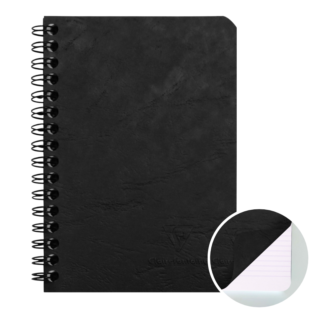 Cahier Agebag ligné noir spirale 100p - PAPETERIE SOCIAL - Clairefontaine