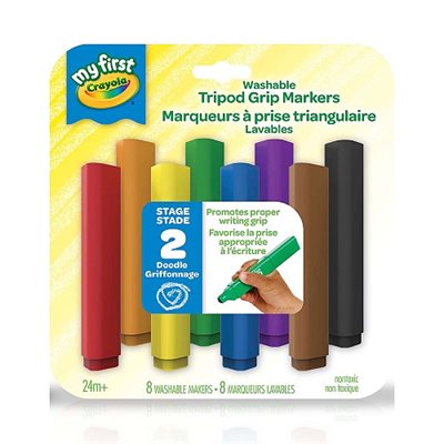 MARQUEUR PRISE TRIANGULAIRE PQT 8 - - CRAYOLA