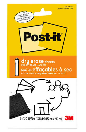 Feuilles effaçable a sec Post-it pqt 3 - PAPETERIE - Nebulous Stars