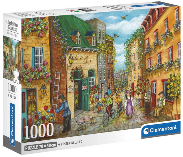Clementoni - La ruelle aux 1001 fleurs - 1000 PIÈCES - CLEMENTONI