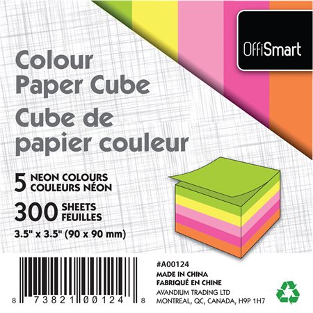 CUBE DE PAPIER COULEUR NEON 300F - PAPETERIE - MICROSOFT