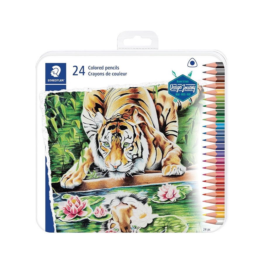 Crayon de couleur boite metal bte24 - INSTRUMENTS D'ECRITURE - STAEDTLER-MARS