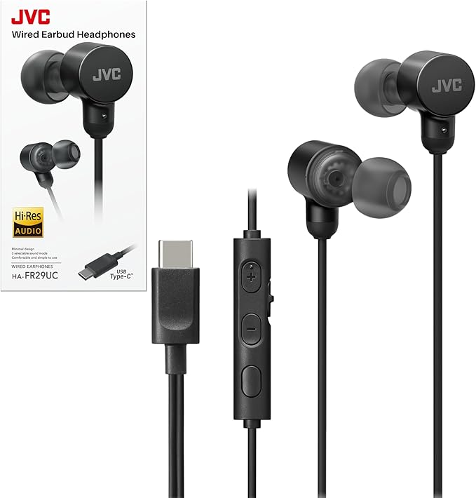 ECOUTEUR JVC STEREO TYPE-C NOIR - INFORMATIQUE - JVC