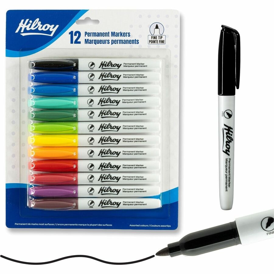 Marqueur permanent fin assortis Hilroy - INSTRUMENTS D'ECRITURE - HILROY