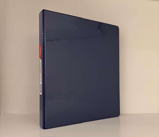 Reliure 0.5" Bleu, anneaux en D - SCOLAIRE - 