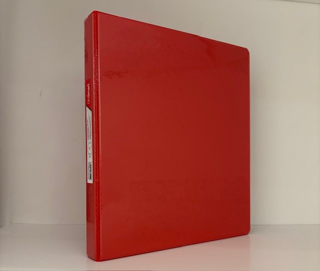 Reliure 0.5" Rouge, aneaux en D - SCOLAIRE - 