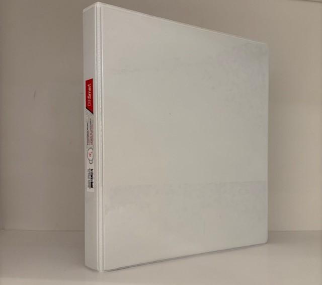 Reliure 0.5" Blanc, anneaux en D - SCOLAIRE - 