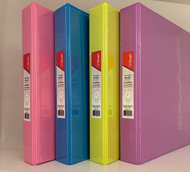 Reliure 1" Couleur fashion, anneaux en D - SCOLAIRE - 