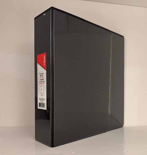 Reliure 2" Noir, anneaux en D - SCOLAIRE - 