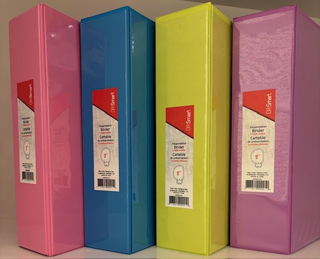 Reliure 2 Po Couleur Fashion, anneaux - SCOLAIRE - 