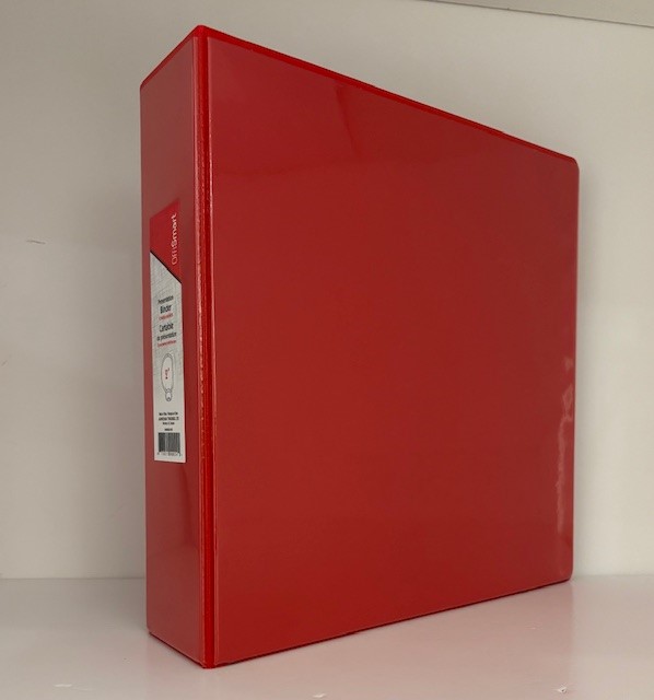 Reliure 2" Rouge, anneaux en D - SCOLAIRE - 