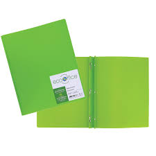 Couverture Poly 3 att. 2 pochettes Vert - RELIURES & PRESENTATION - ECOOFFICE
