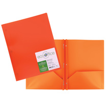 Couverture Poly 3 att. 2 poch. Orange - RELIURES & PRESENTATION - ECOOFFICE