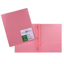 Couverture Poly 3 att. 2 pochettes Rose - RELIURES & PRESENTATION - ECOOFFICE