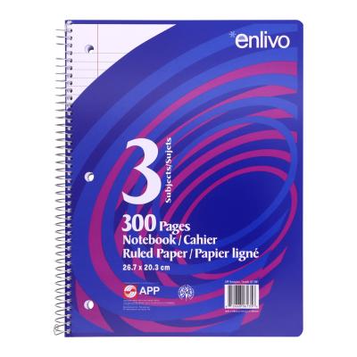 CAHIER SPIRALE LIGNÉ 300 PAGES 3 SUJETS - PAPETERIE - MICROSOFT