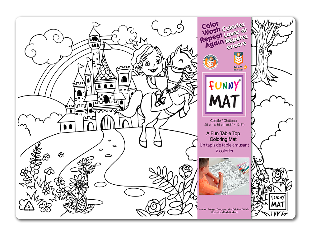 TAPIS A COLORIER - CHATEAU - DESSIN & COLORIAGE - FUNNYMAT