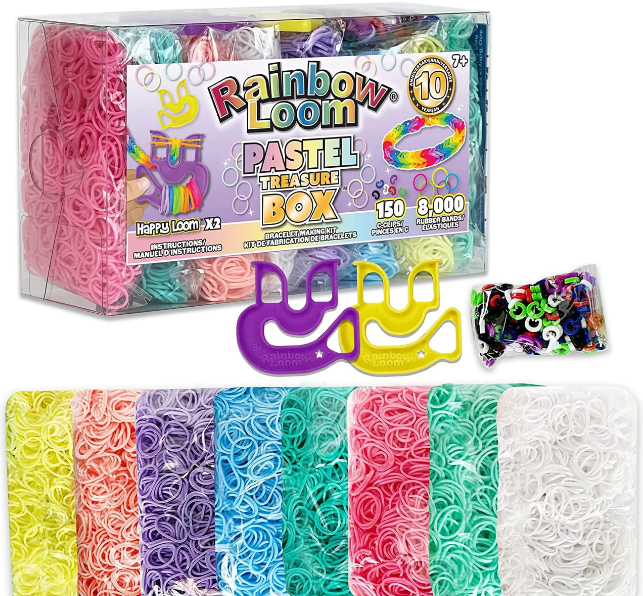 RAINBOW LOOM TREASURE BOX-PASTEL - PROJET DE BRICOLAGE - RAINBOW LOOM