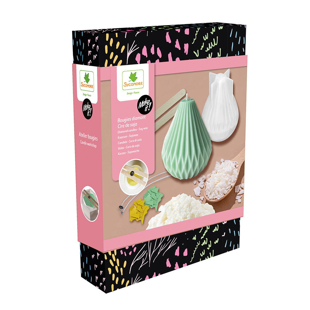 Bougies diamant - cire de soya - PROJET DE BRICOLAGE - SYCOMORE