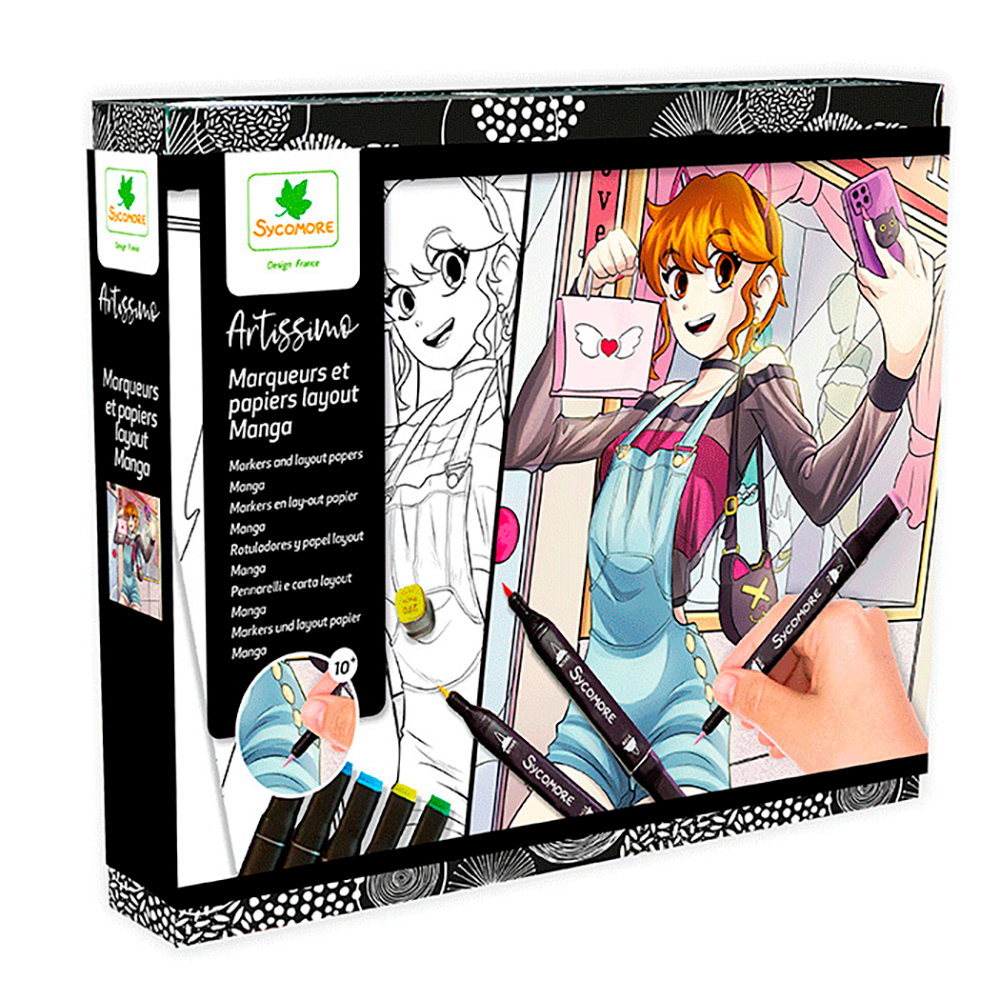 Artissimo - 10 tableaux et marq. Manga - DESSIN & COLORIAGE - SYCOMORE