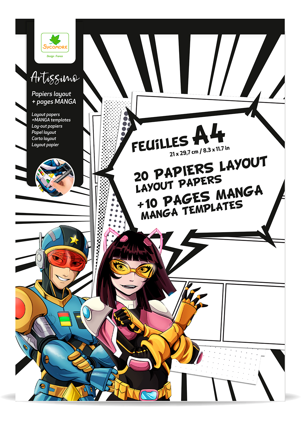 Artissimo - 20 papiers lyout + 10 pages - MATÉRIEL & ACCESSOIRES - SYCOMORE