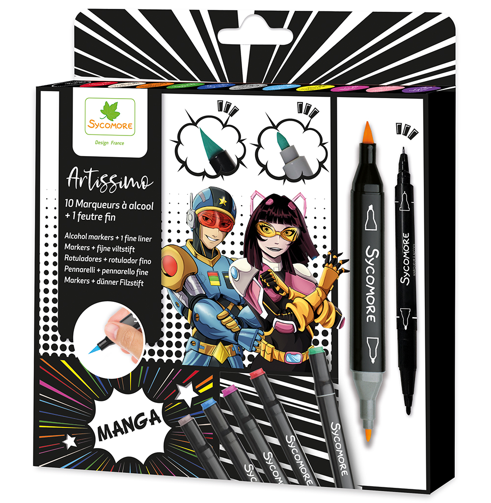 Artissimo - 10 marq. doubles ptes Manga - MATÉRIEL & ACCESSOIRES - SYCOMORE
