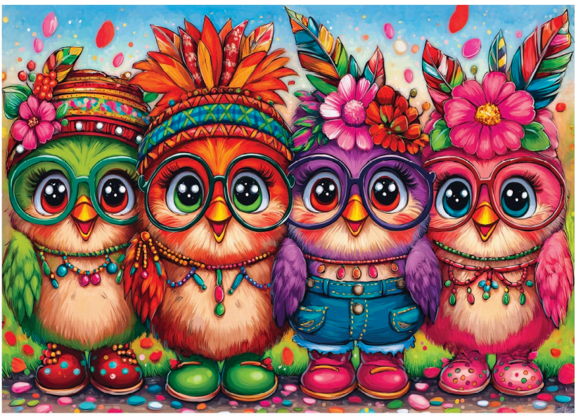 Delfy - Four Funky Chicks, 1000 pcs - 1000 PIÈCES - DELFY