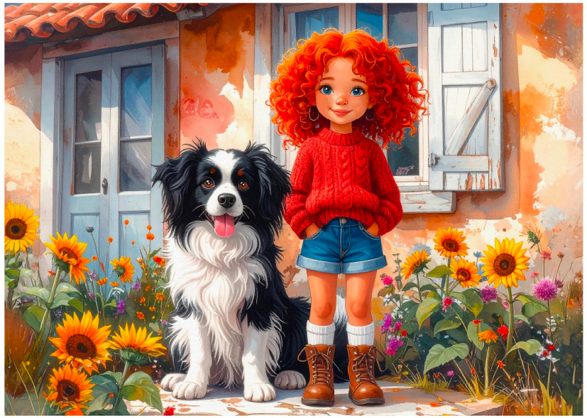 Delfy - Red Curls And Paws, 1000 pcs - 1000 PIÈCES - DELFY