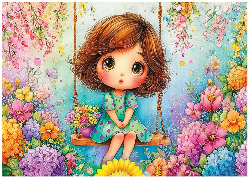 Delfy - Swing Among Blossoms, 1000 pcs - 1000 PIÈCES - DELFY