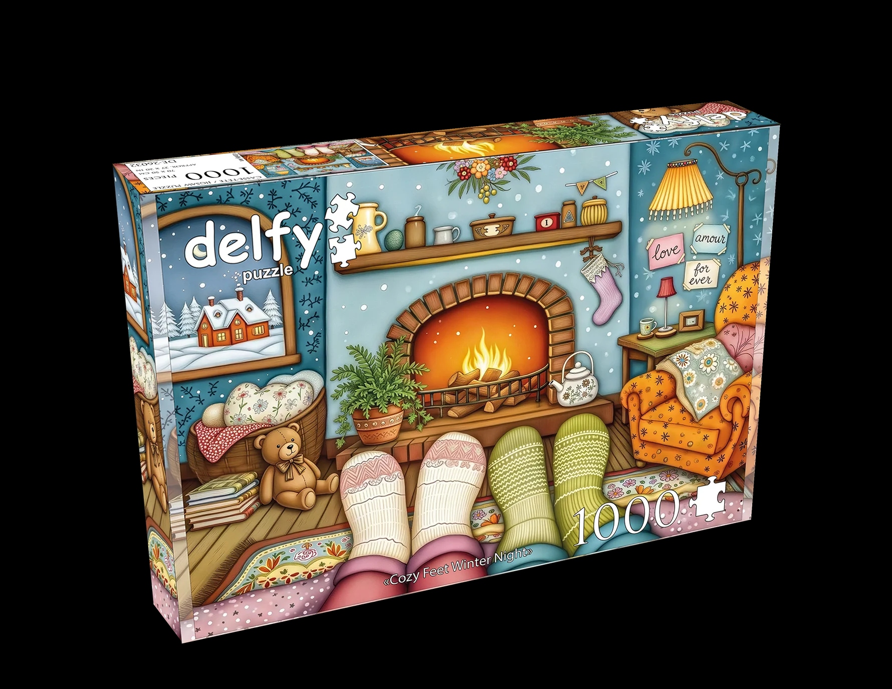 Delfy - Cozy feet winter night, 1000 pce - 1000 PIÈCES - DELFY