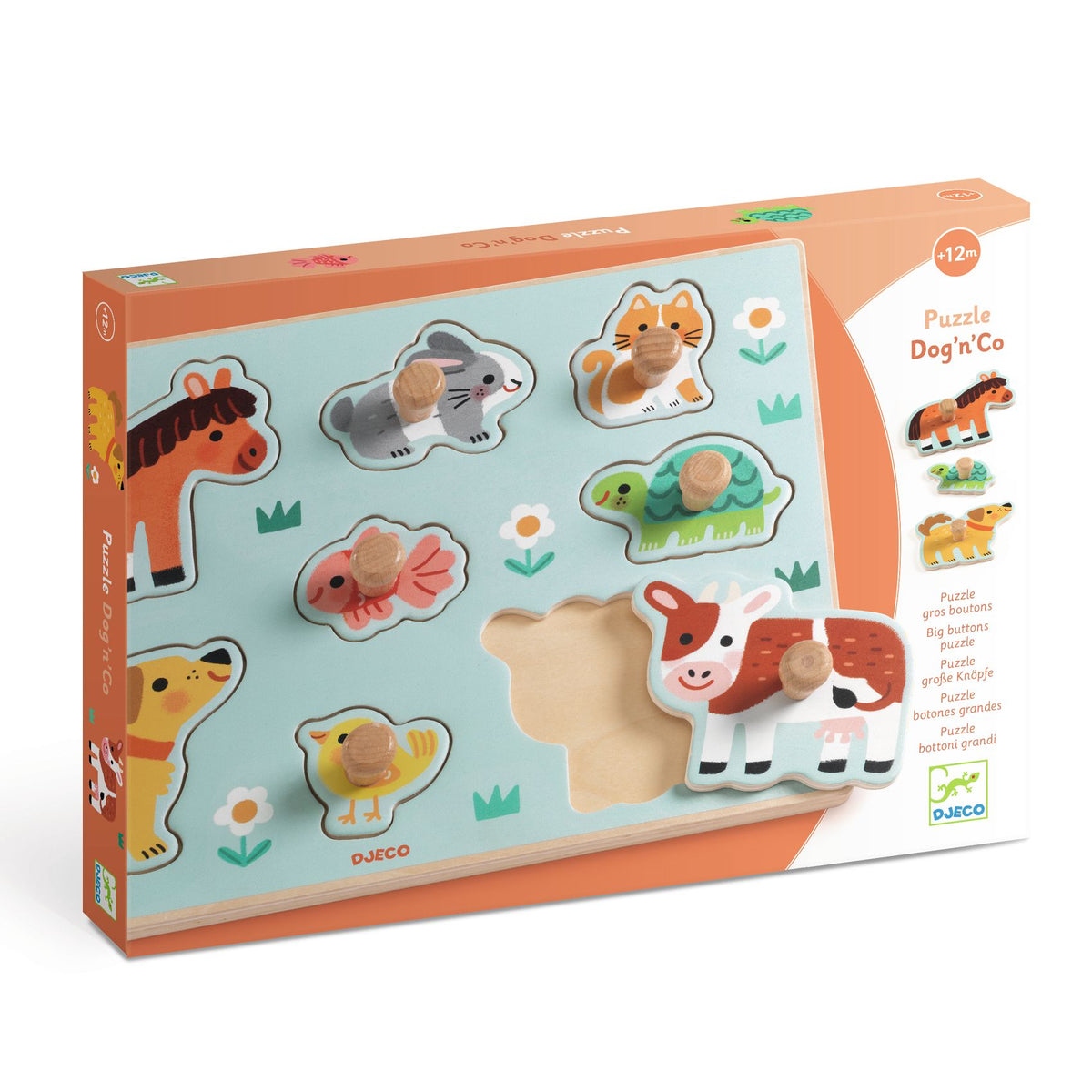 PUZZLE EN BOIS DOG'N'CO, 8PCS - PUZZLE EN BOIS DOG'N'CO, 8PCS - ILO