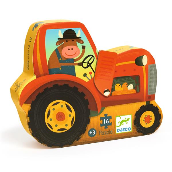 Djeco - casse-tête Tracteur, 16 pieces - DÉCOUVERTES - DJECO