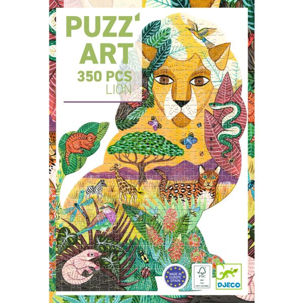 Puzz'art - Lion, 350 pcs - 350 PIÈCES - DJECO