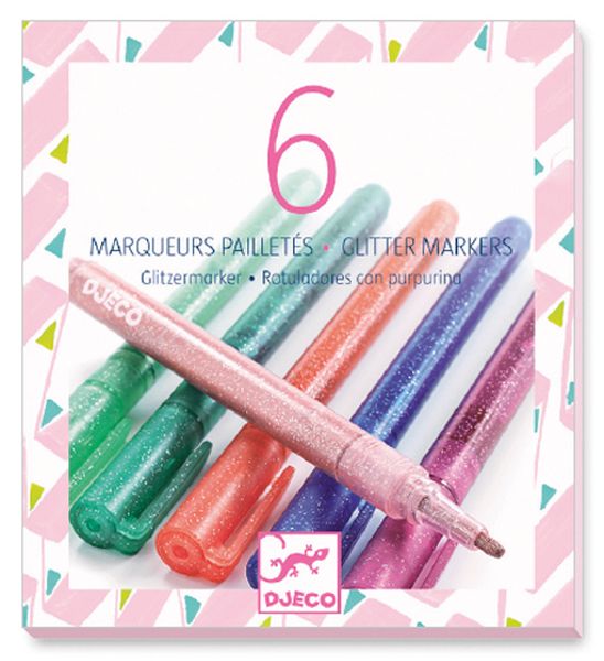 6 marqueurs pailletés - Sweet - MATÉRIEL & ACCESSOIRES - DJECO
