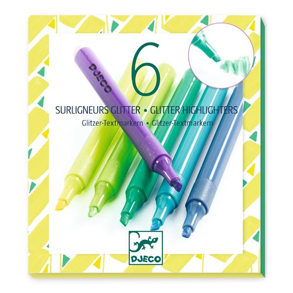 6 surligneurs glitter Mojito - 6 surligneurs glitter Mojito - ILO