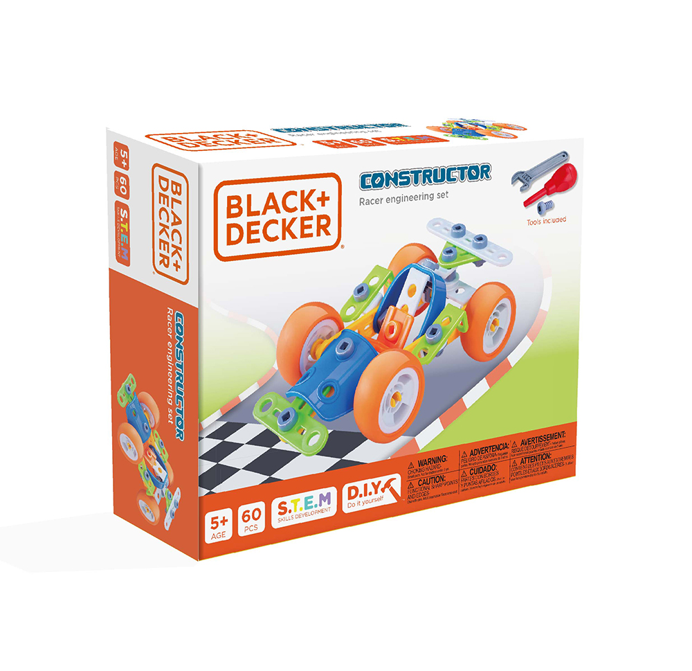 CONSTRUCTOR JR - VOITURE DE COURSE 60PCS - CONSTRUCTION - KIDTOY