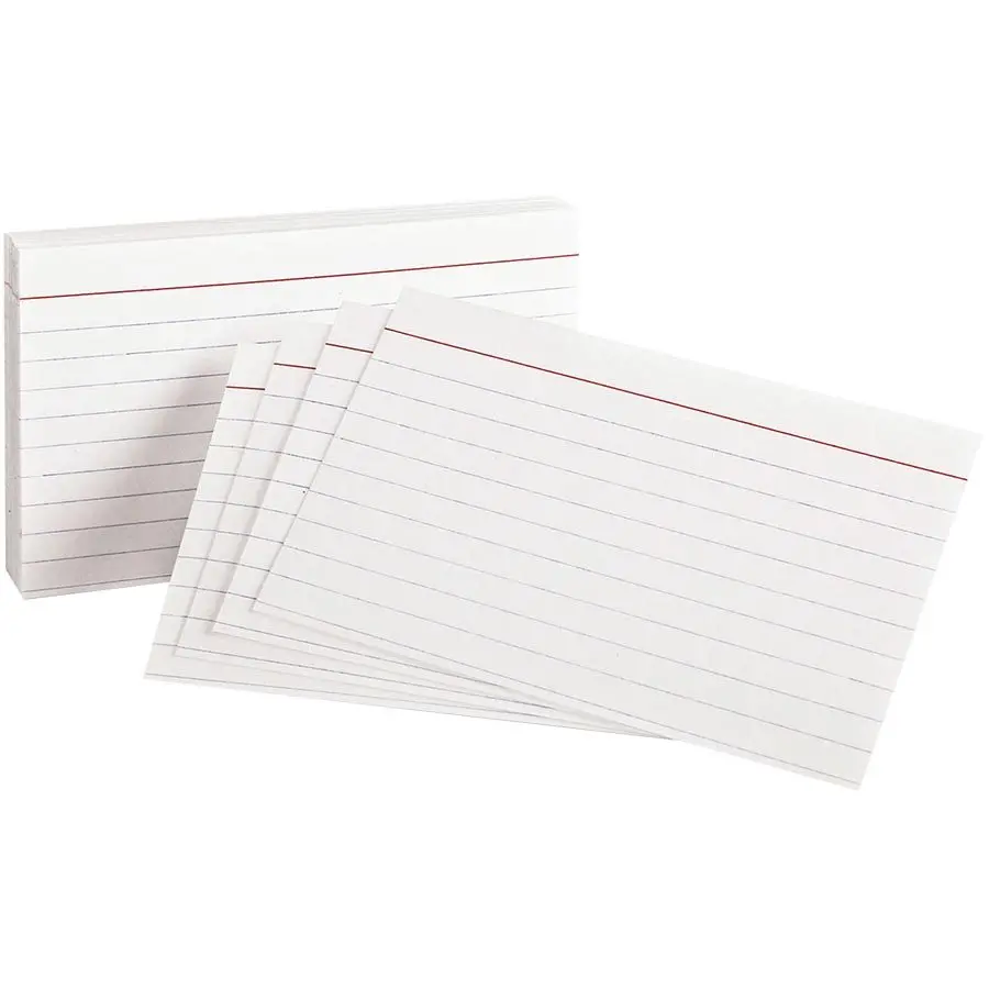 FICHE LIGNEE 3" X 5" BLANCHE (100) - CLASSEMENT & RANGEMENT - OXFORD